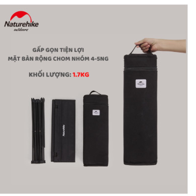 Bàn vải cắm trại gấp gọn NatureHike NH22YW008
