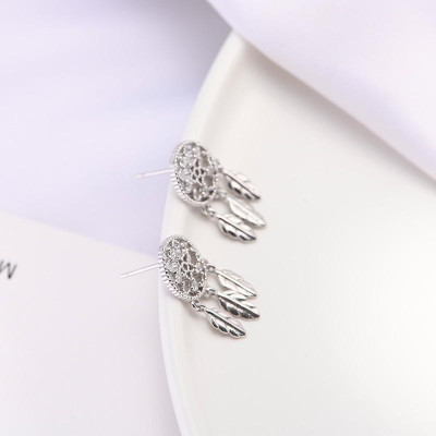 Khuyên tai bạc 925 thiết kế Dream mới lạ độc đáo cá tính lấp lánh Dế Bạc K5320