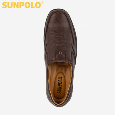 Giày Lười Nam Da Bò SUNPOLO SUS511 (Đen, Nâu)