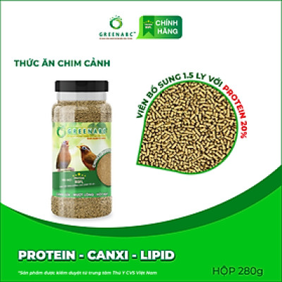 Cám Chim Họa Mi GREENABC – Giúp chim hót hay, căng lửa, có 2 loại bổ sung và hằng ngày – Hộp 280g