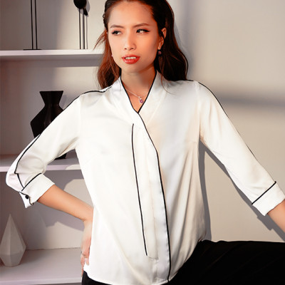 Áo Viền Tương Phản Emile TOP144 Thời trang thiết kế Hity