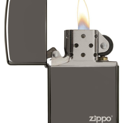 Bật Lửa Zippo Black Ice (Dark Chrome) With Zippo Logo 150ZL