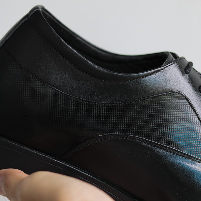 Giày tây nam tăng chiều cao da bò thật GC02