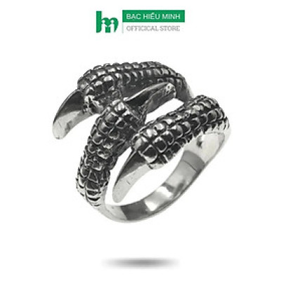 Nhẫn Nam Bạc 925 Móng Vuốt Rồng Mạnh Mẽ BẠC HIỂU MINH NA612