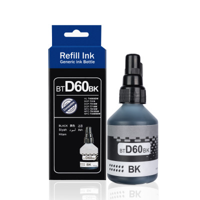 Free ship- set 4 màu Mực in phun màu  BT-D60BK cho máy in  DCP-T310/510W/710W/MFC-T810W/T910W, hàng nhập khẩu.