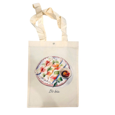 Túi tote trơn và hoạ tiết hình dễ thương xinh xắn nhiều size 3B