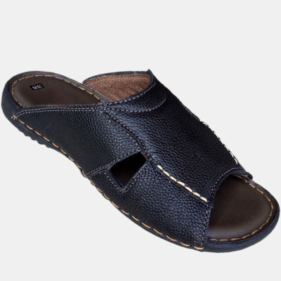 Dép nam quai ngang da bò cao cấp TH_QN052