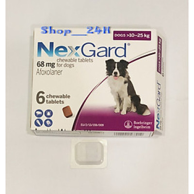 Viên nhai Nexgard trị ve rận, bọ chét cho chó (1 viên) - 10-25kg