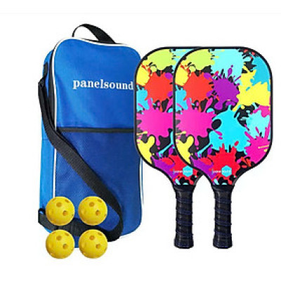 Bộ 2 Vợt Chơi Bóng Pickleball Siêu Nhẹ Và Nhanh Chóng Kèm Túi Đựng 4 Quả Bóng {gồm 4 bóng 1 túi ( 2 vợt)}