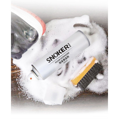 Chai Xịt Tạo Bọt Tuyết Làm Sạch Giày Dép SNOKER 300ml Giặt Giày Khô, Làm Sạch