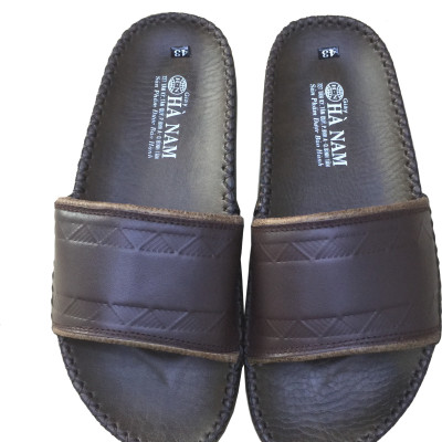 Dép Nam Quai Ngang Da Bò Thật HÀ NAM Cao Cấp DN267