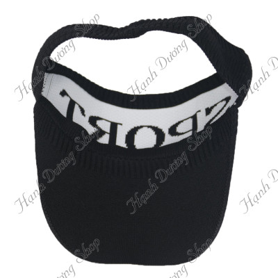 Nón kết thể thao nửa đầu mũ lưỡi trai nữ đẹp in chữ sport chất liệu vải len cao cấp thoáng mát
