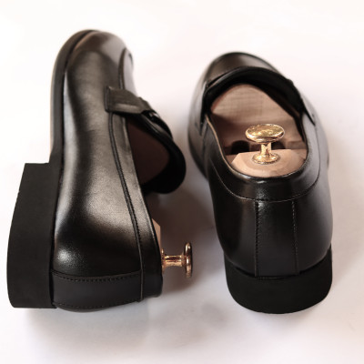 Giày Tây Nam Không Dây Đai Ngang ( Xả Kho ) - Da Mềm Đế Cao Su Mềm Mã D02-PVC