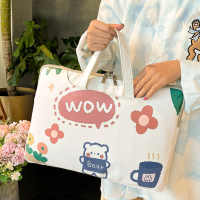 Túi xách da chống sốc laptop máy tính surface, túi công sở nữ cặp đựng laptop cute dễ thương