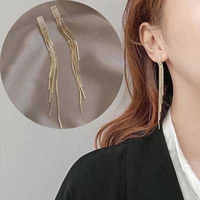 Earrings đeo tai cho nữ dáng dài tua dua sành điệu