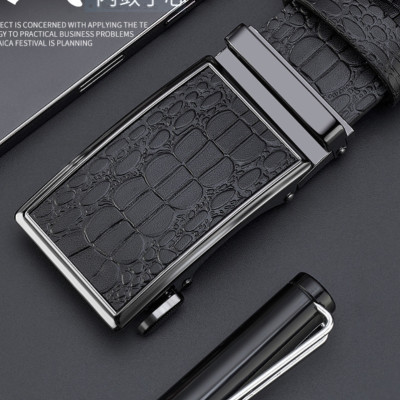 Thắt lưng nam da bò nguyên chất mặt khóa tự động hợp kim cao cấp