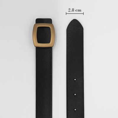 Thắt Lưng Nữ Da Thật Mặt Oval Aaa Jeans