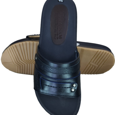 Dép Nam Quai Ngang Da Bò Thật HÀ NAM Cao Cấp DN271