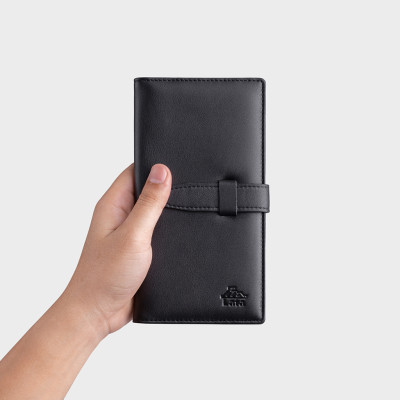 Ví dài cầm tay LATA LVN78, 15 ngăn, đựng vừa 12 thẻ namecard và tiền, phù hợp đi làm, đi chơi, đi họp, da bò thật 100% (10cm x 19cm)