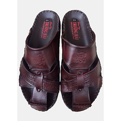 Dép nam bít mũi da bò cao cấp TH_QN053