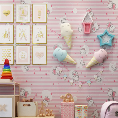 Giấy dán tường Mèo Hồng WP0074 10M 