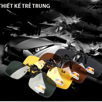 Mắt kính râm kẹp cho người cận, mắt kính thời trang phân cực chống UV cao cấp KitAcoom, hàng nhập khẩu chính hãng cao cấp