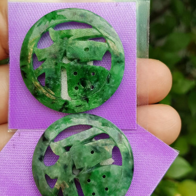 Mặt dây chuyền Chữ Phúc hay Chữ Phước Chất liệu đá cẩm thạch tự nhiên Size đk 31mm x dầy 2mm Anh Chị bọc Vàng lên đeo với dây chuyền của mình vừa đẹp vừa tốt mang chữ Phúc luôn bên mình ý nghĩa phúc đức ạ 