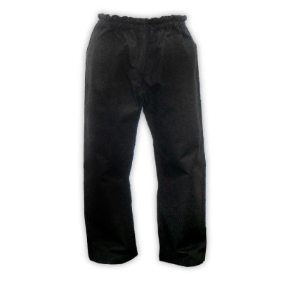 Quần võ màu đen karate, võ cổ truyền, silat vải kaki Cotton dày người mặc cao từ 1m40 đến 1m80