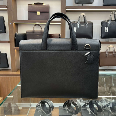 Cặp Da Nam Túi Xách Công Sở GENCE CTS21 Da Bò Khóa Số Cao Cấp Màu Đen