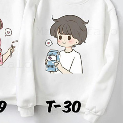 Áo đôi thu đông - sweater cặp nam nữ đáng yêu