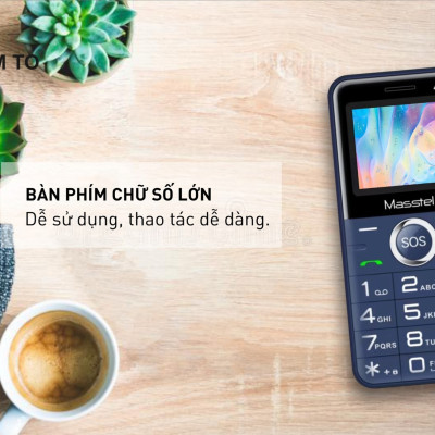 Điện thoại Masstel Fami 8 4G(LTE) Gọi HD call , Bàn phím chữ số lớn,Loa to - Hàng chính hãng