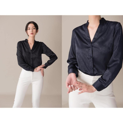 Áo sơ mi lụa nữ kiểu 2NDDATE TOP018N