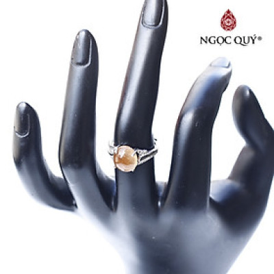 Nhẫn bạc đá thiên nhiên freesize- Ngọc Quý