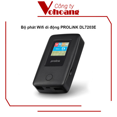 Bộ phát Wifi di động PROLiNK DL7203E dùng SIM 4G LTE 150Mbps, pin 5200mAH - Cổng RJ45 - Nâng Cấp Cổng Sạc TypeC - Hỗ Trợ Nano Sim