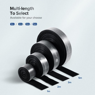 Ugreen UG60485LP124TK 5M cỡ 15mm băng dán Velcro màu đen ngang 1.5cm - HÀNG CHÍNH HÃNG