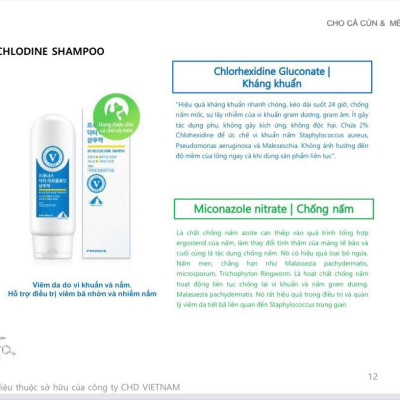 Sữa tắm trị nấm viêm da cho chó & mèo Prunus Dr.Micochlodine Shampoo Can 4 Lít