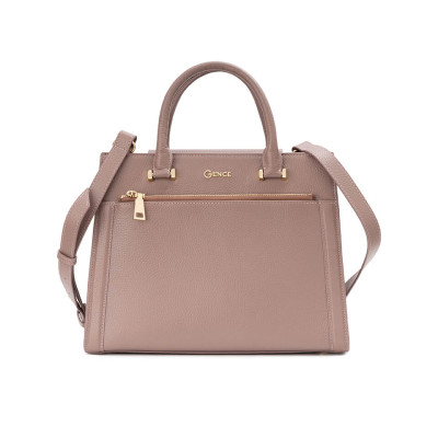 Túi Xách Da Thật Túi Thời Trang Nữ GENCE TX17 Chất Liệu Da Bò Cao Cấp Màu Brownrose