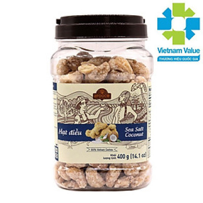 Hạt điều muối biển Coconut LAFOOCO 400g/ hủ