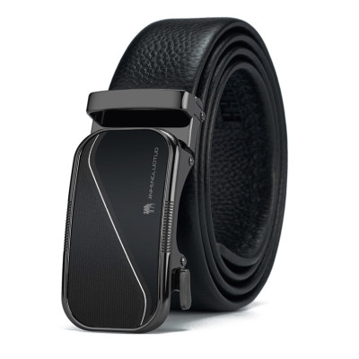 Thắt lưng nam da bò nguyên chất mặt khóa tự động hợp kim cao cấp