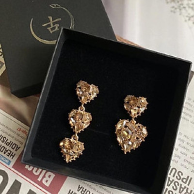 Earrings đeo tai cao cấp hình trái tim thời trang cho nữ