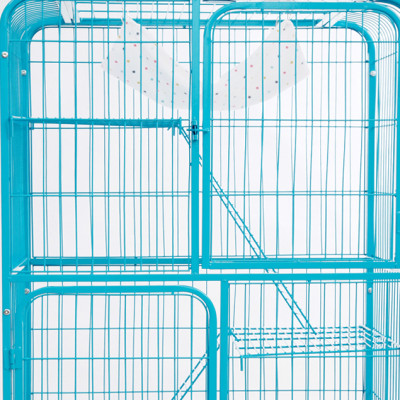 Biệt thự mèo -Nhà mèo dạng chuồng mèo  Nan ống Hanpet (Lồng mèo Không kèm phụ kiện)