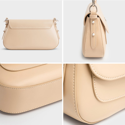 Túi Yuumy ( Thời trang nữ phối nắp gập size 25 - Túi đeo chéo da Smooth YN252 )