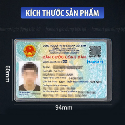 SET 2 Vỏ Bọc Thẻ Căn Cước Công Dân PVC Bán Trong Suốt Đựng CCCD Bằng Lái Xe Thẻ Ngân Hàng Card ATM