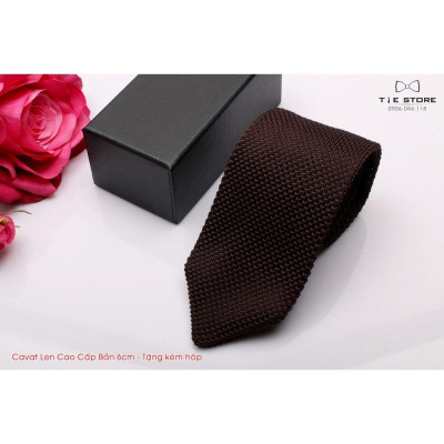 Cà Vạt Len Cao Cấp Bản  6Cm - Cavat Tự Thắt Kèm hộp Đủ Mẫu