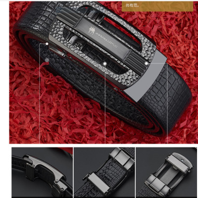 Thắt lưng nam da bò nguyên chất mặt khóa tự động hợp kim cao cấp