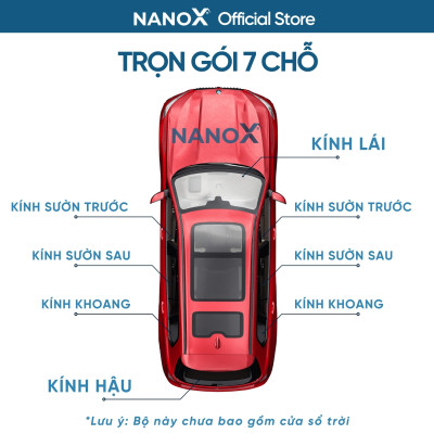 Phim cách nhiệt ô tô 7 chỗ siêu chống nóng dán kính trọn gói cả xe cao cấp NanoX