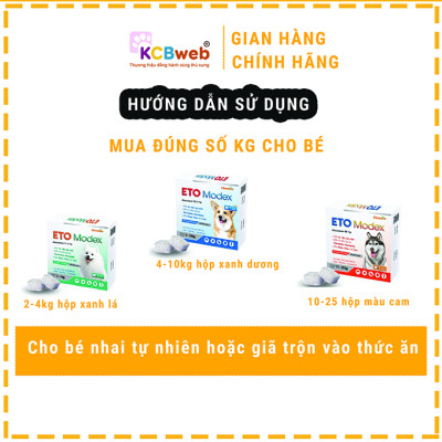 Viên nhai Eto Modex diệt ve, rận, bọ chét, bọ nhảy dành cho chó
