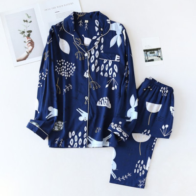 Đồ Bộ Nữ Dài Tay, Pijama Mặc Nhà Cho Nữ Bigsize Azuno BN2111 Chất Liệu Cotton Lụa Có Thể Mặc Mùa Hè