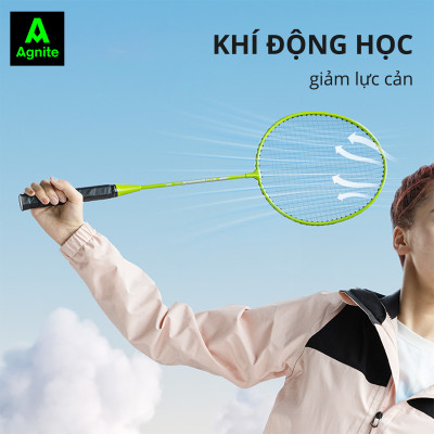 [RẺ NHẤT MALL] Bộ 2 vợt cầu lông giá rẻ chính hãng Agnite, bền, nhẹ, tặng kèm túi vợt và quả cầu lông - ER301/ER302