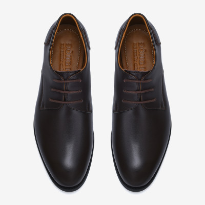 Giày tây nam Derby Đông Hải da bò cao  cấp thiết kế cột dây thanh lịch đế cao su  3cm chắc chắn - G01A7